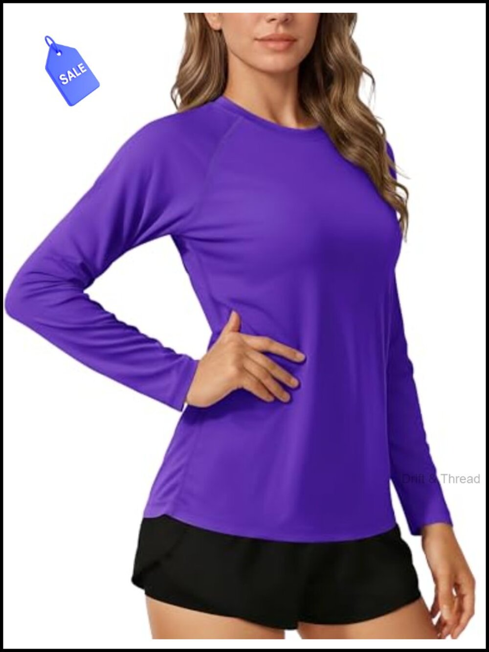 Women's UPF 50+ Long Sleeve Sun Shirt Quick Dry Rash Guard Swim Top